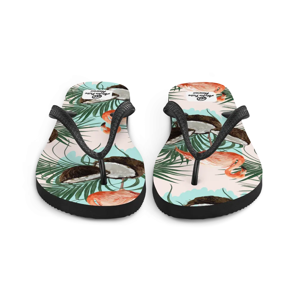 Aloha Tribe -Coconuts N Flamingos- Flip-Flops