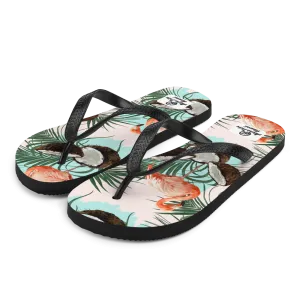 Aloha Tribe -Coconuts N Flamingos- Flip-Flops