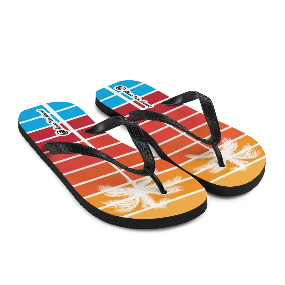 Aloha Tribe -Sunset Palm- Flip-Flops