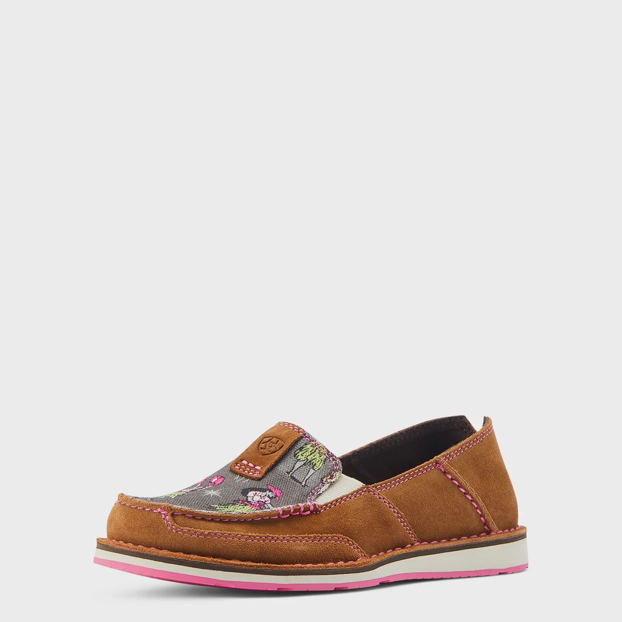Ariat Cruiser Western Aloha Nutty Bean Hula Print Shoes
