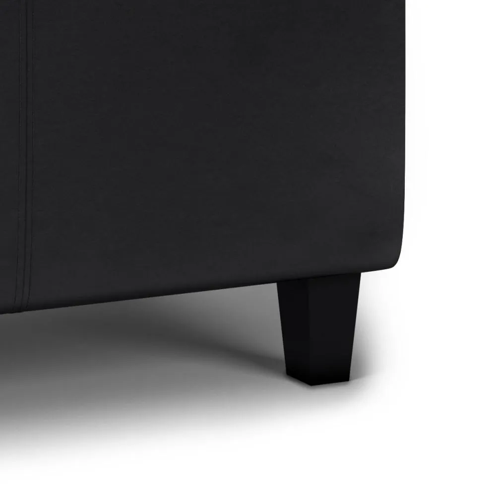 Avalon Ottoman with lift up lids in Vegan Leather
