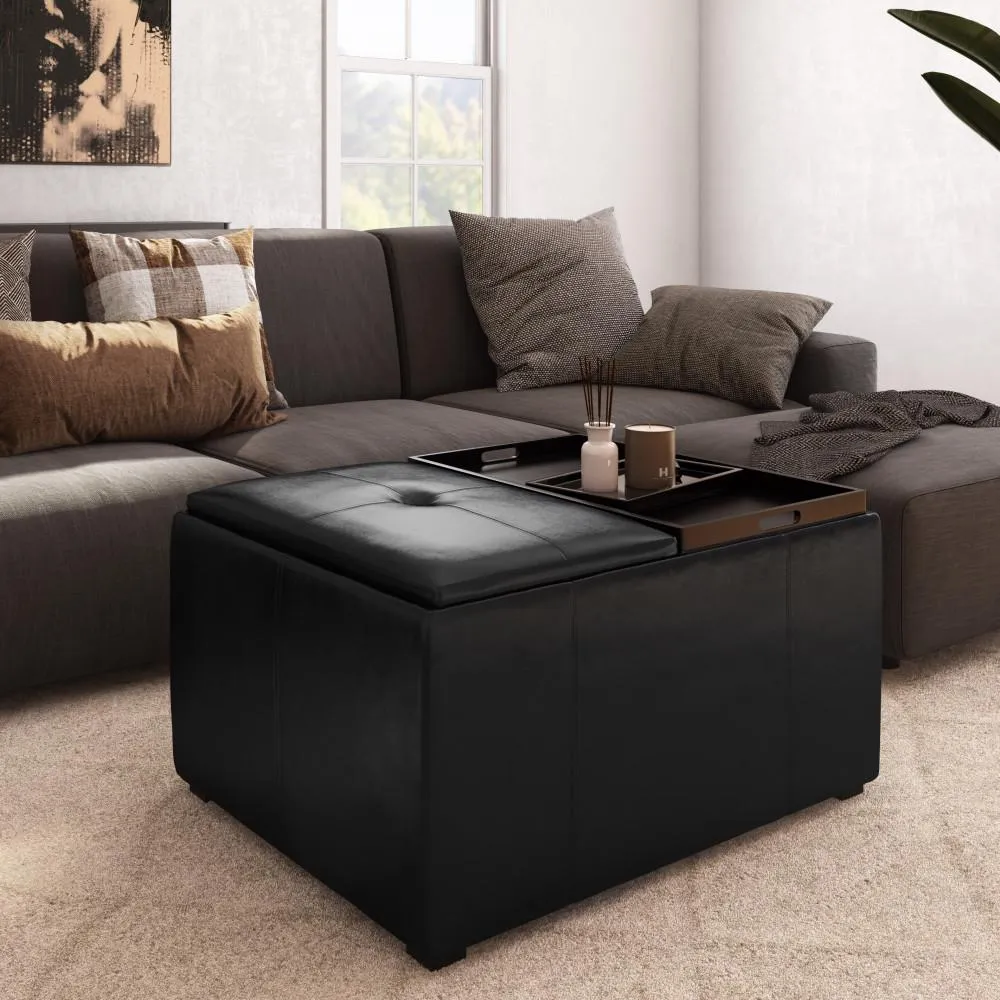 Avalon Small Coffee Table Storage Ottoman