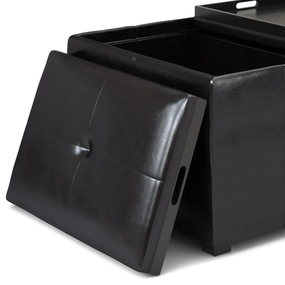 Avalon Small Coffee Table Storage Ottoman