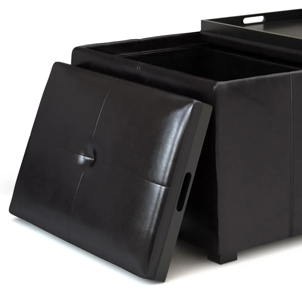 Avalon Small Coffee Table Storage Ottoman