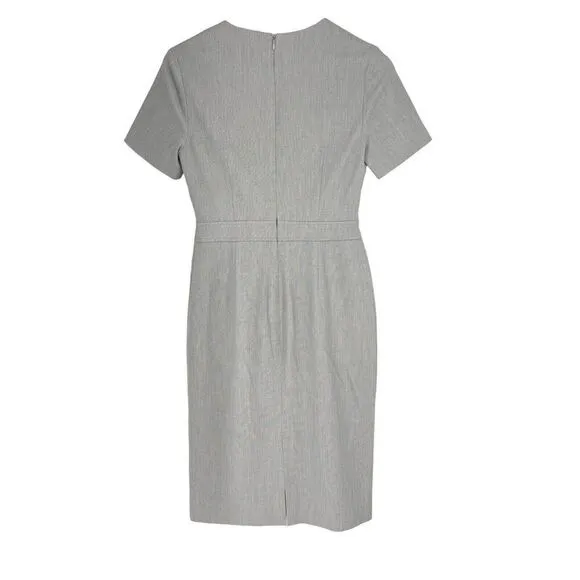Banana Republic Size 2 Gray Textured Dress Stretch Career Business