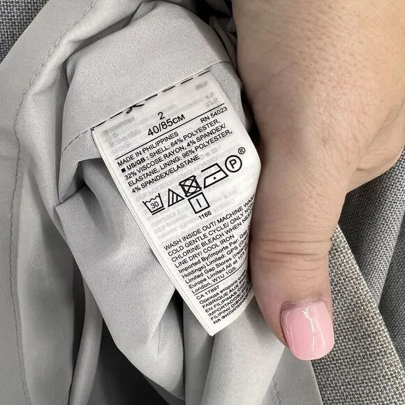 Banana Republic Size 2 Gray Textured Dress Stretch Career Business