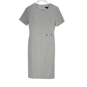Banana Republic Size 2 Gray Textured Dress Stretch Career Business