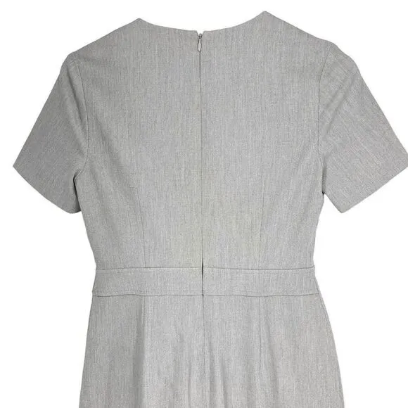 Banana Republic Size 2 Gray Textured Dress Stretch Career Business