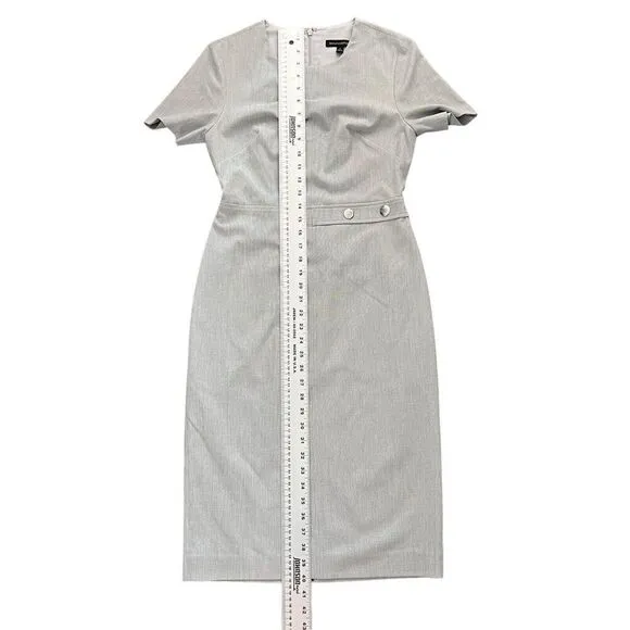 Banana Republic Size 2 Gray Textured Dress Stretch Career Business