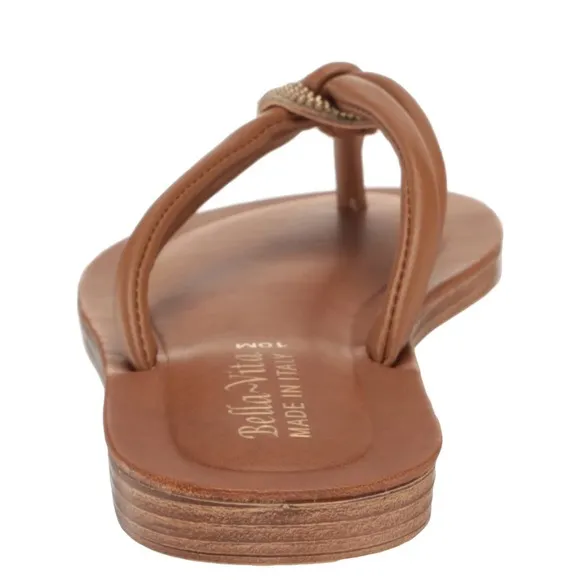Bella Vita Women's Zev-Italy Flat Sandal - Trendy Knotted Design, Italian-Made