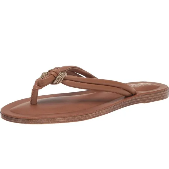 Bella Vita Women's Zev-Italy Flat Sandal - Trendy Knotted Design, Italian-Made