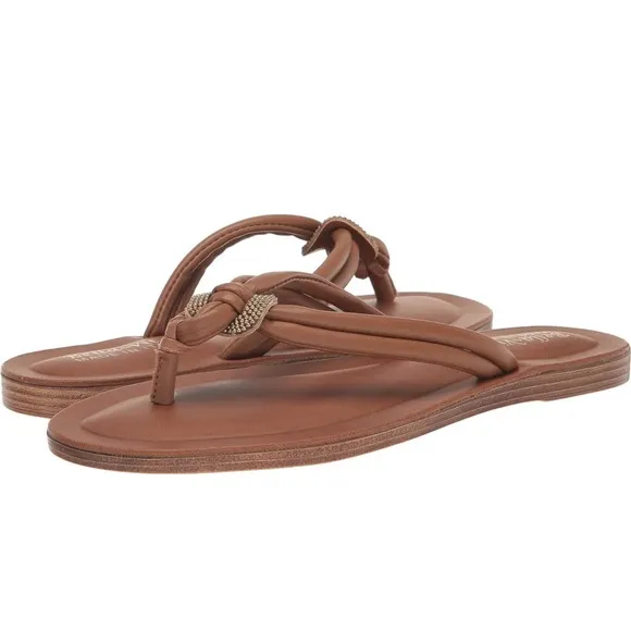 Bella Vita Women's Zev-Italy Flat Sandal - Trendy Knotted Design, Italian-Made