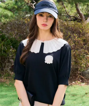BENECIA 12 Flat Collar Short Sleeve - Black