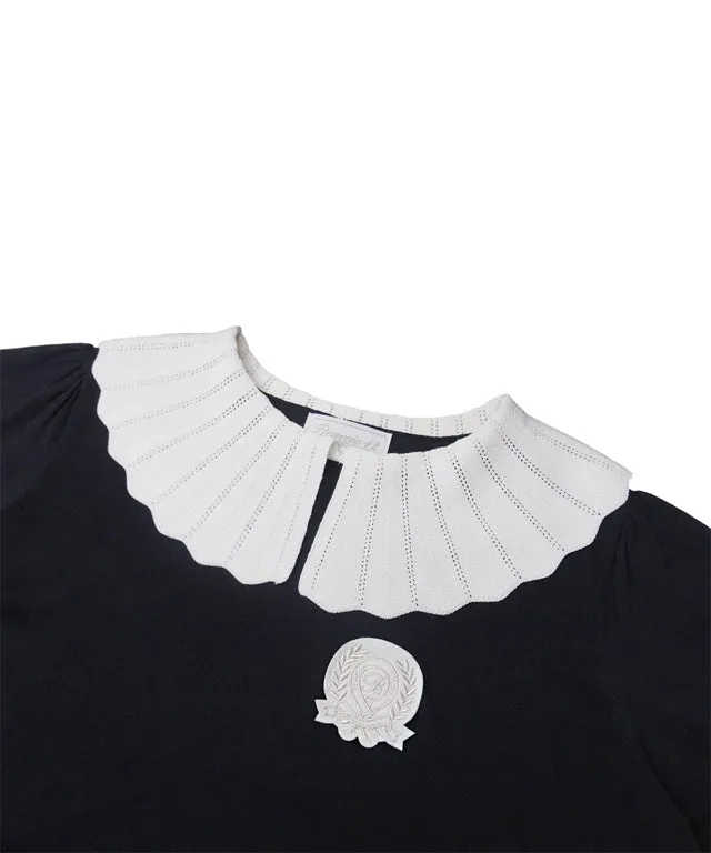 BENECIA 12 Flat Collar Short Sleeve - Black