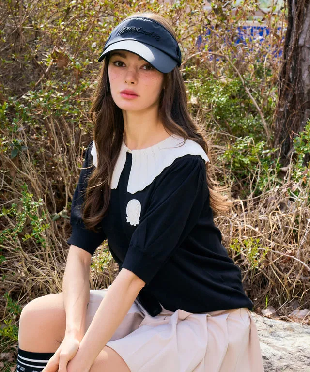 BENECIA 12 Flat Collar Short Sleeve - Black