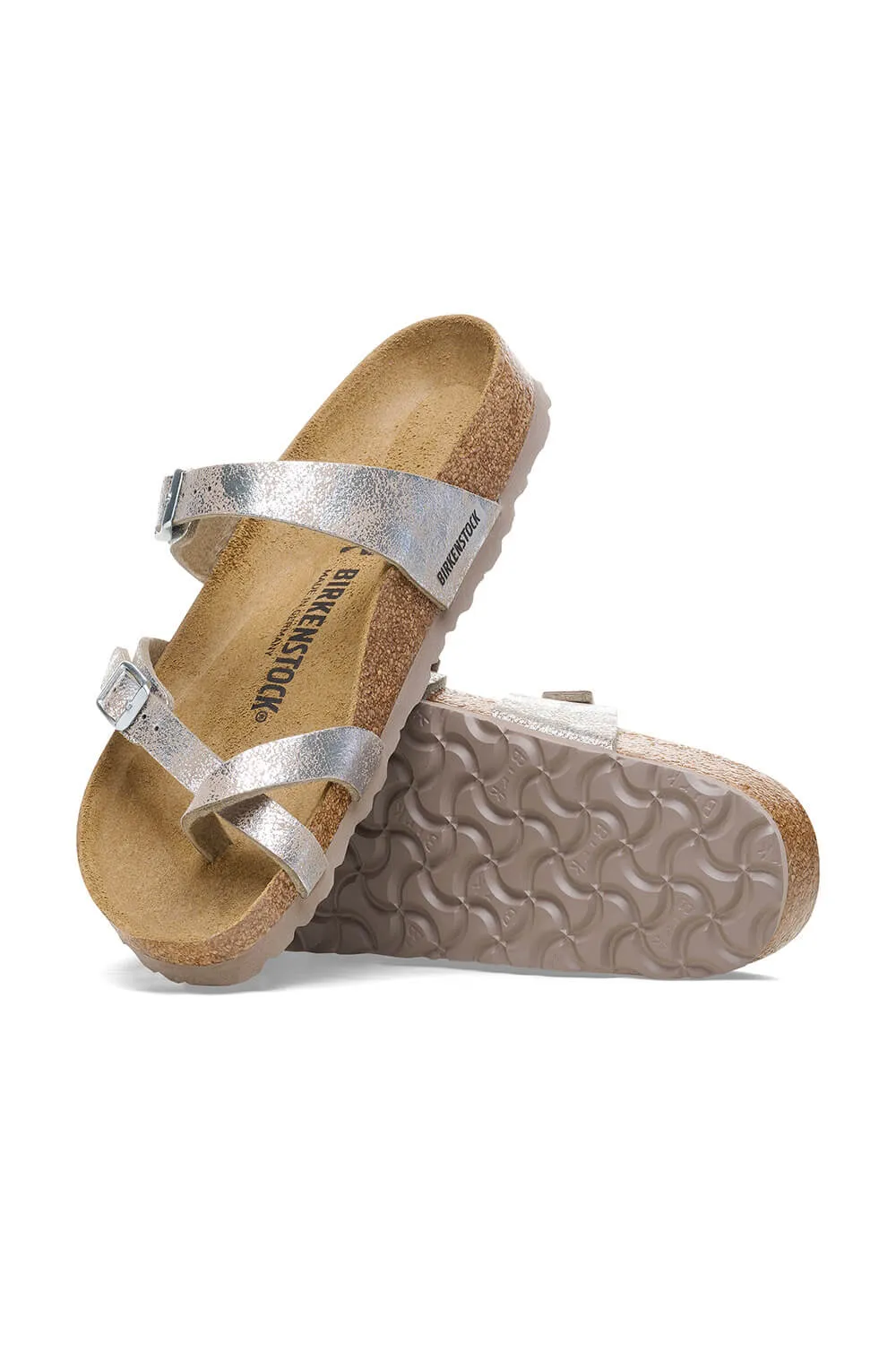 Birkenstock Mayari Sandals in Washed Metallic Silver | 1026992