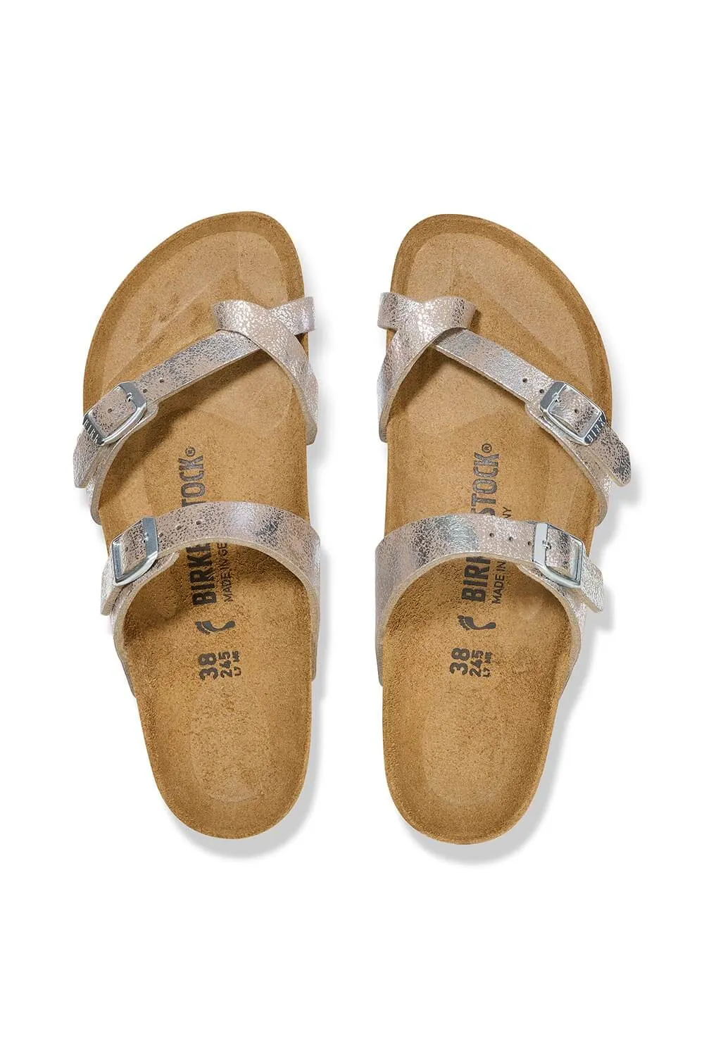 Birkenstock Mayari Sandals in Washed Metallic Silver | 1026992
