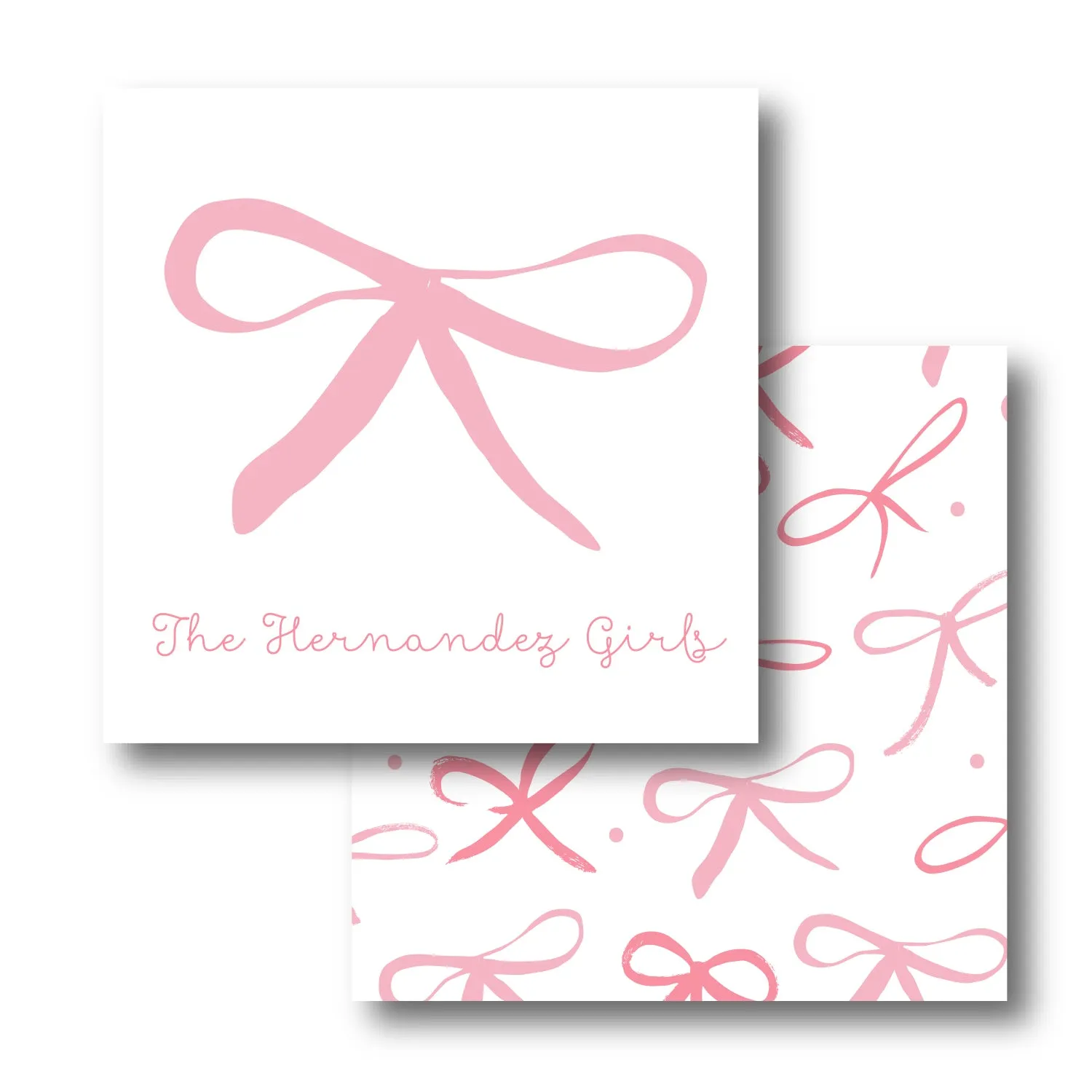 Bitty Bows Pink Calling Card
