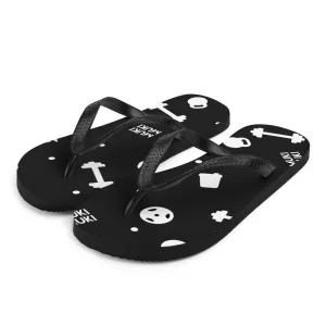 Black Gym Stuff Flip-Flops