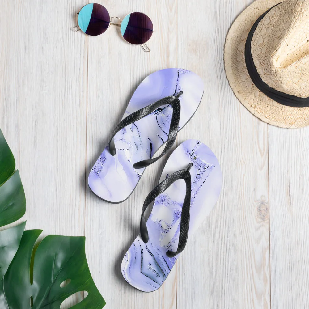 Blue Crystal Flip-Flops