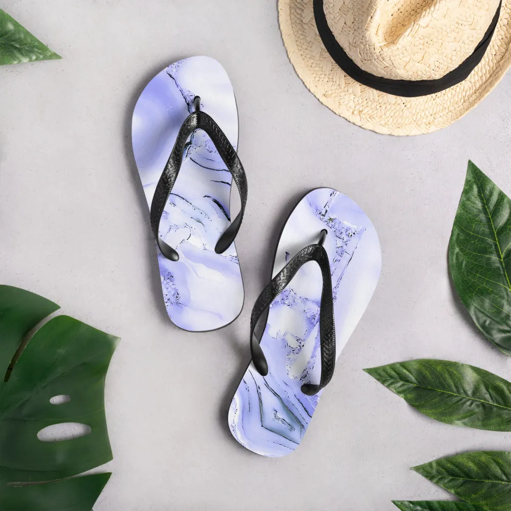 Blue Crystal Flip-Flops