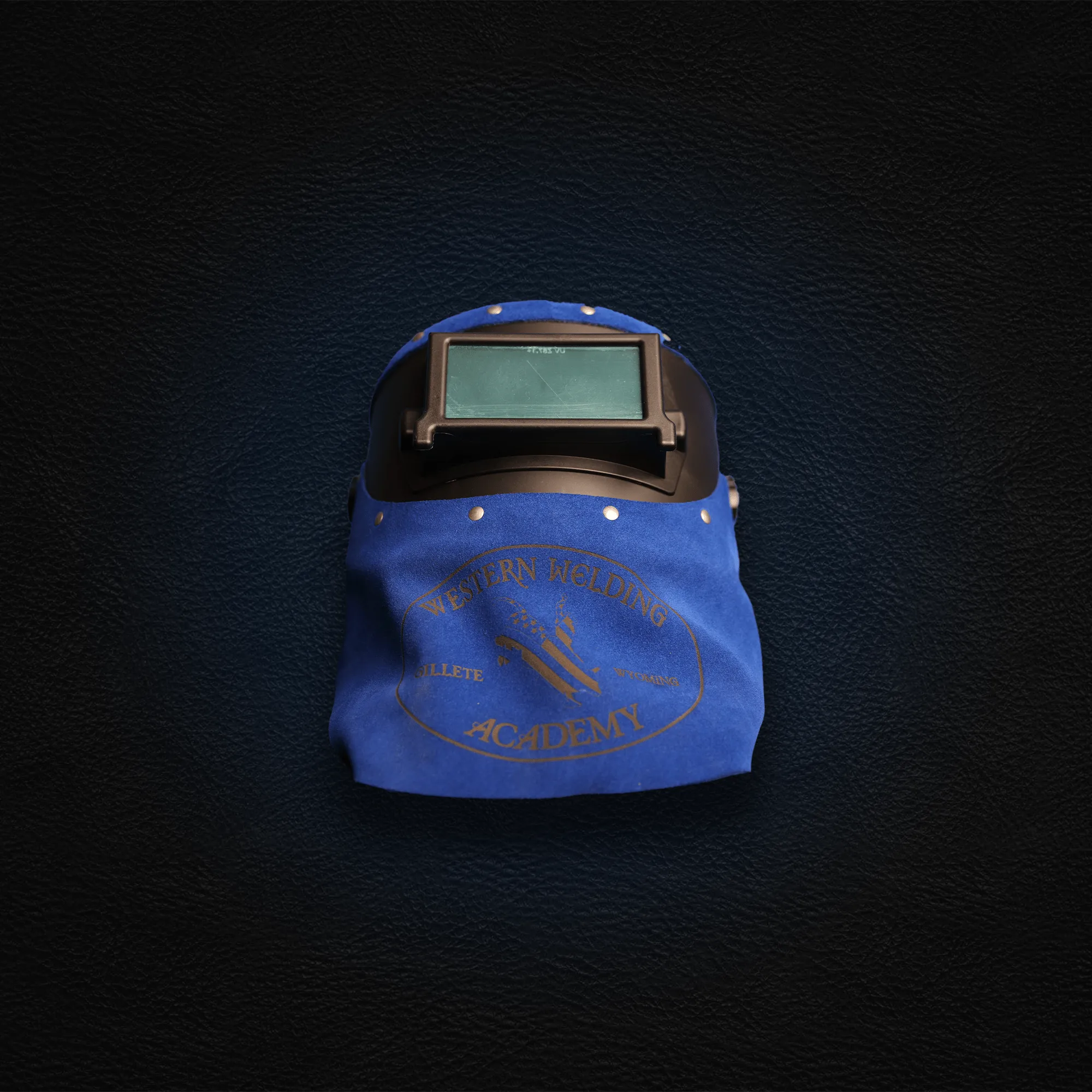 Blue Outlaw Leather Hood "Western Welding Academy Edition"