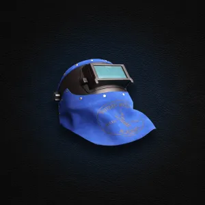 Blue Outlaw Leather Hood "Western Welding Academy Edition"