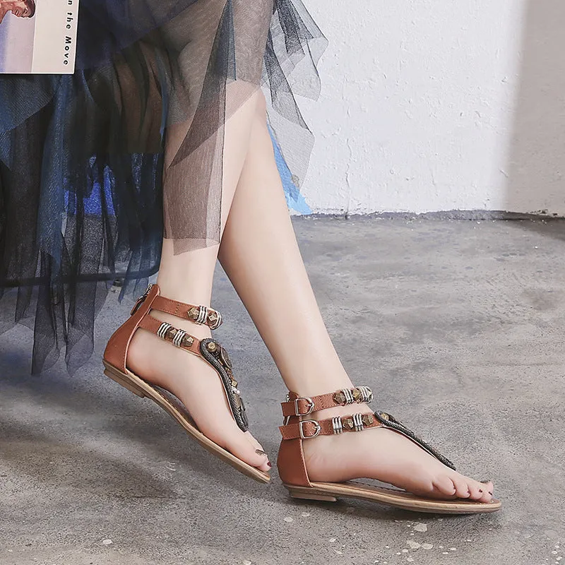 Bohemian Flat Sandals Flip-flops Beach Sandal Shoes