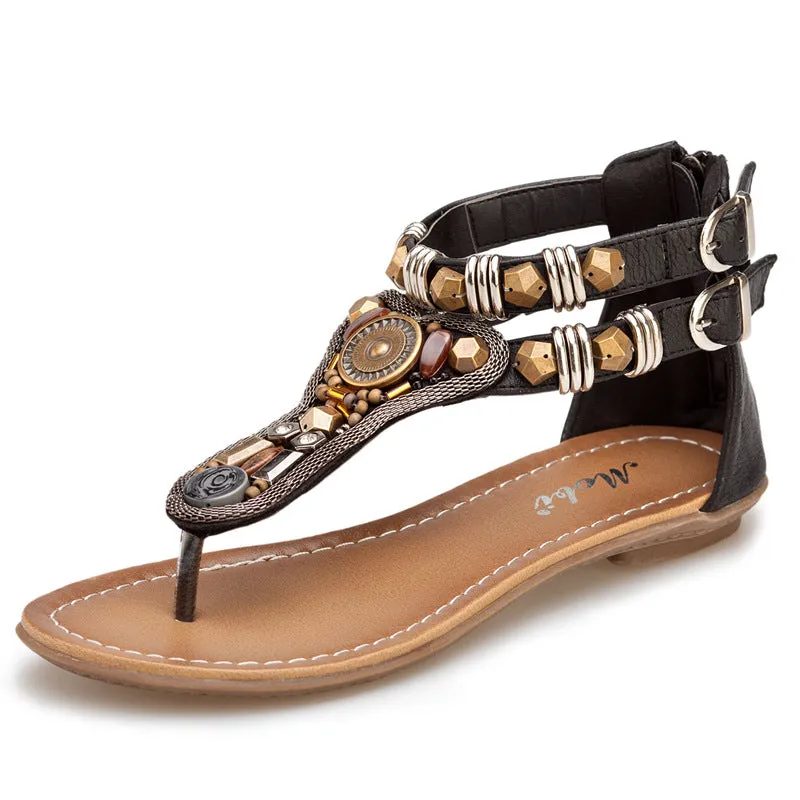 Bohemian Flat Sandals Flip-flops Beach Sandal Shoes