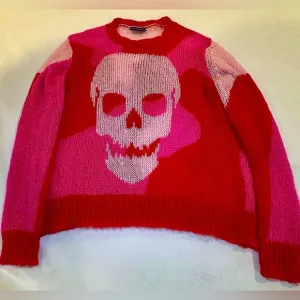 Brand New Never Worn Wooden Ships Pink Camo Skull Sweater In Size S/M