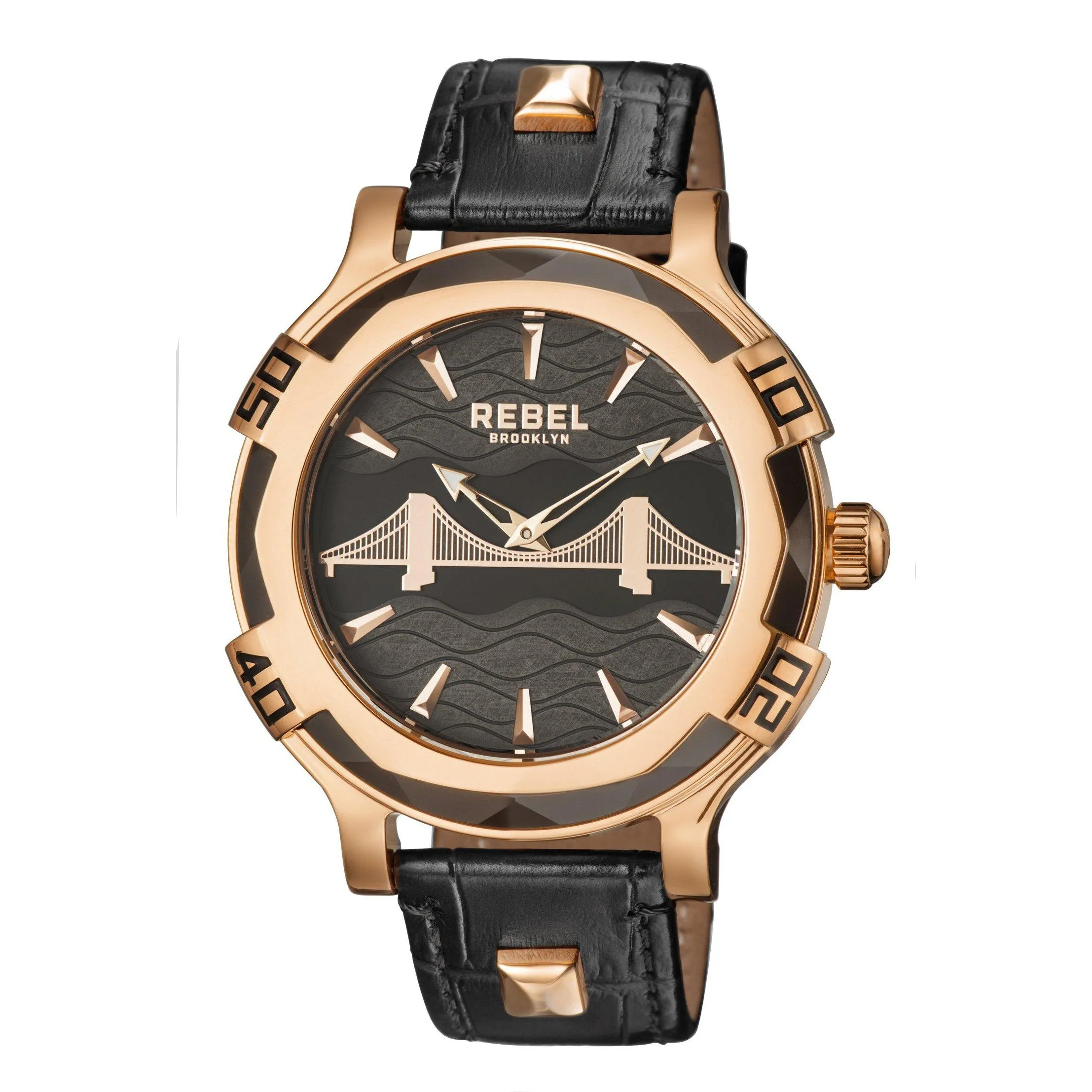 Brooklyn Bridge Black Dial Men's Watch