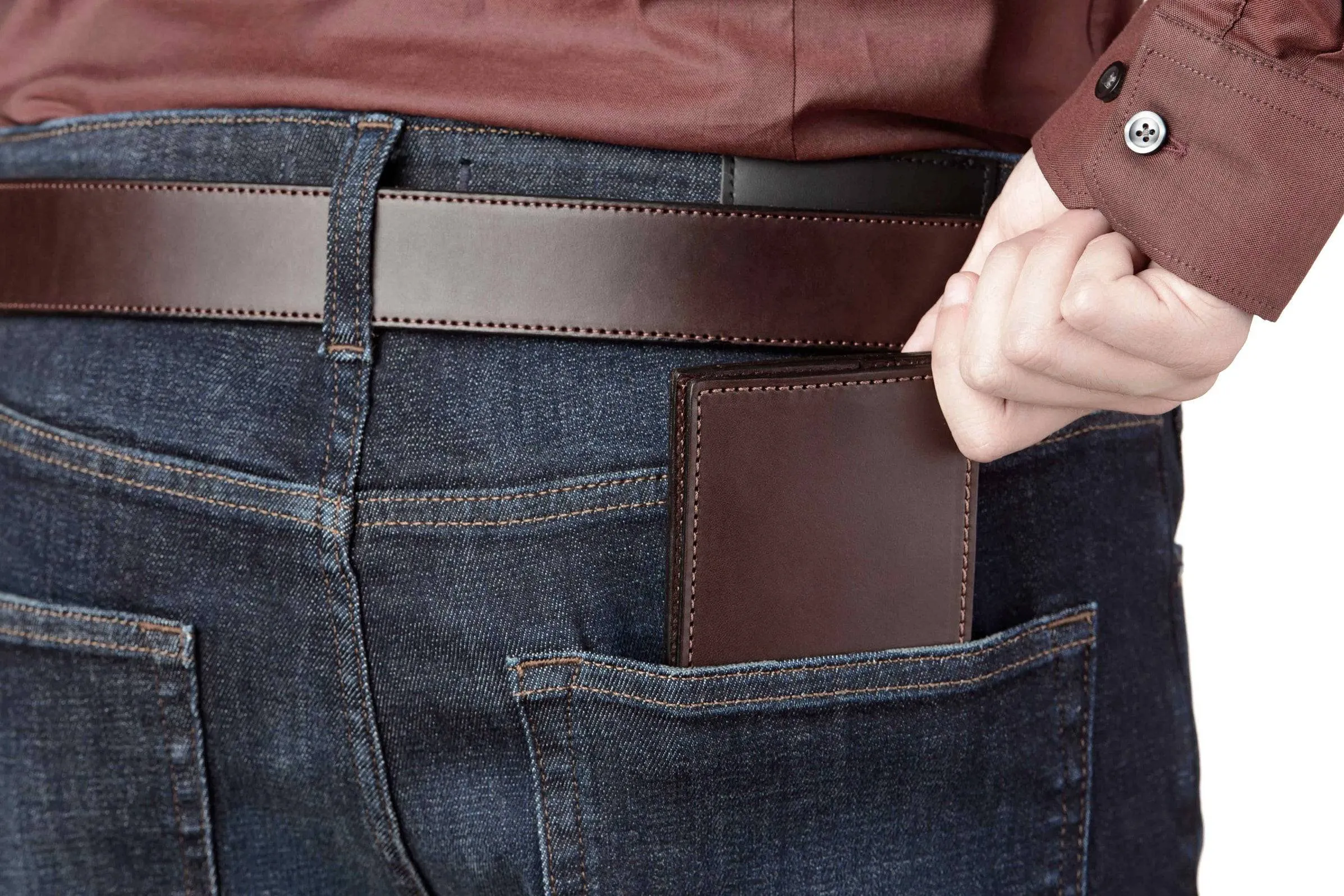 Brown Premium Leather Bifold Wallet With Flip Up ID Window