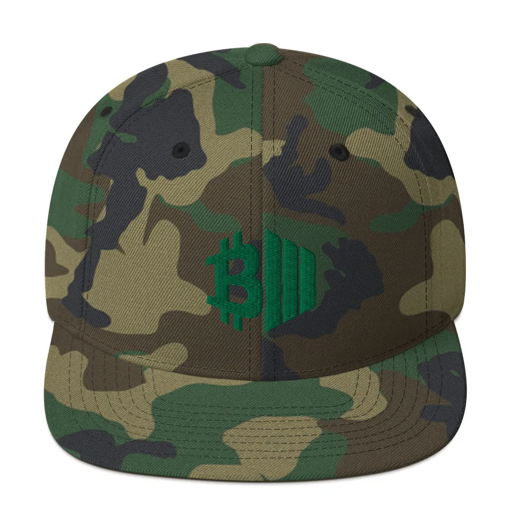 BTCMVMNT Camo Snapback Hat