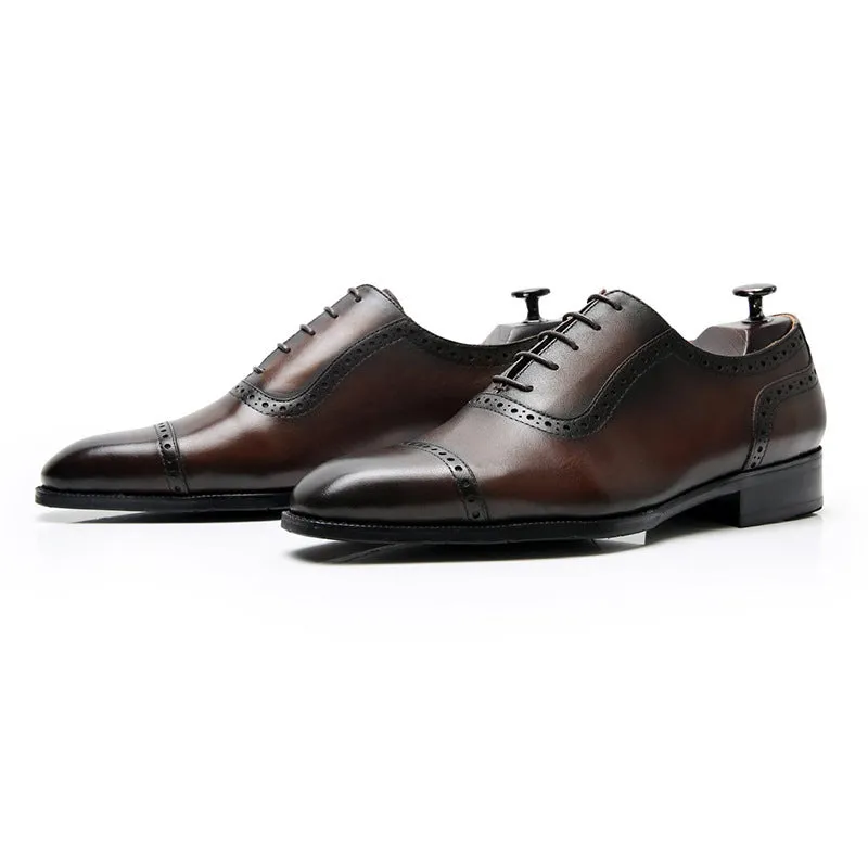Business Office Oxford Shoes Brogue Leather Shoes Men's Leather