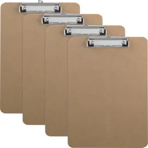 Business Source Flat Clip Hardboard Clipboard
