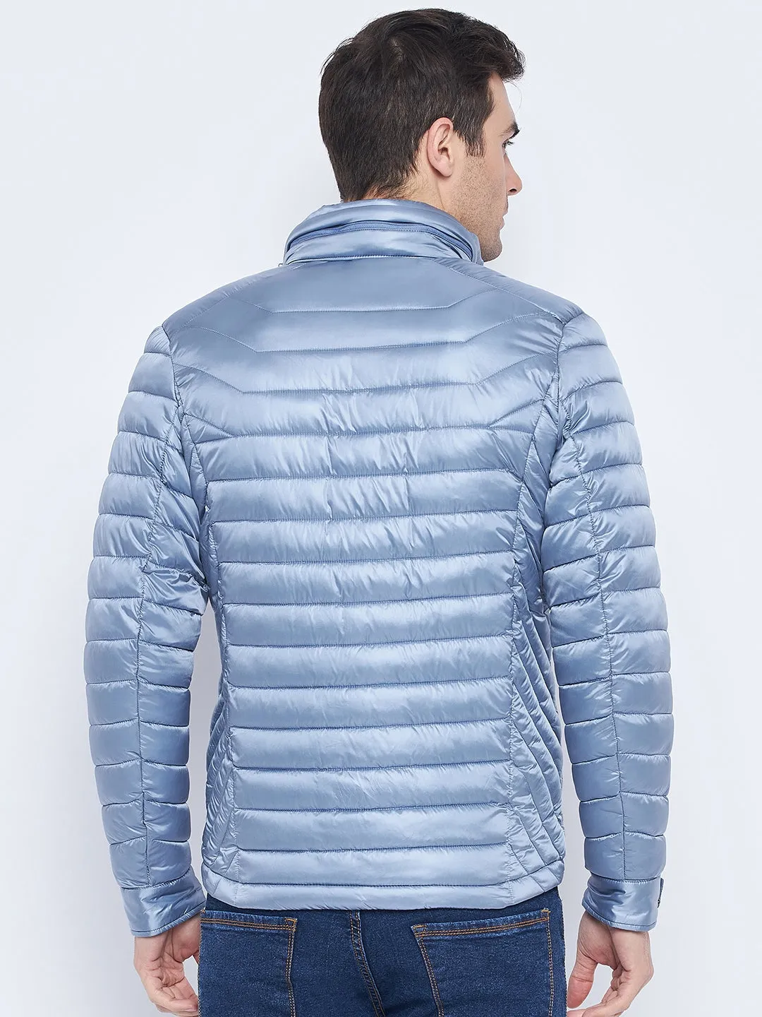 Camla Barcelona Metallic Blue Puffer Jacket
