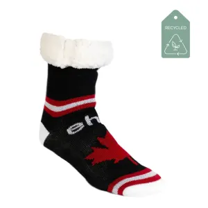 Canada Black - Recycled Slipper Socks