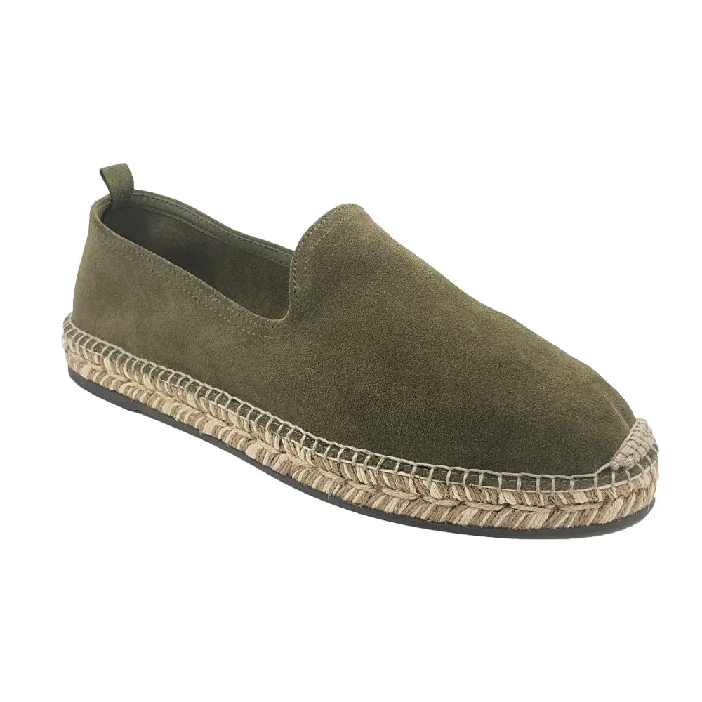 CANGREJO Kaki suede espadrilles