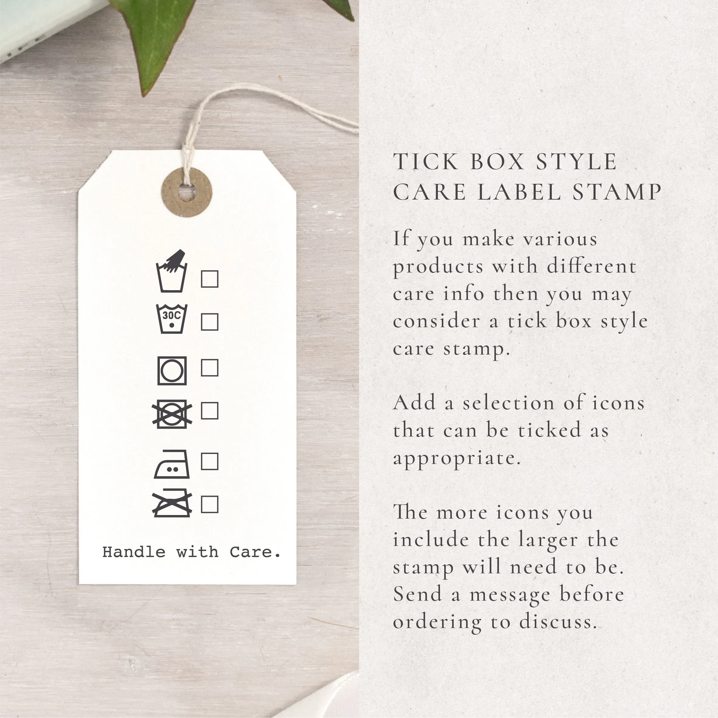 Care Label Stamp