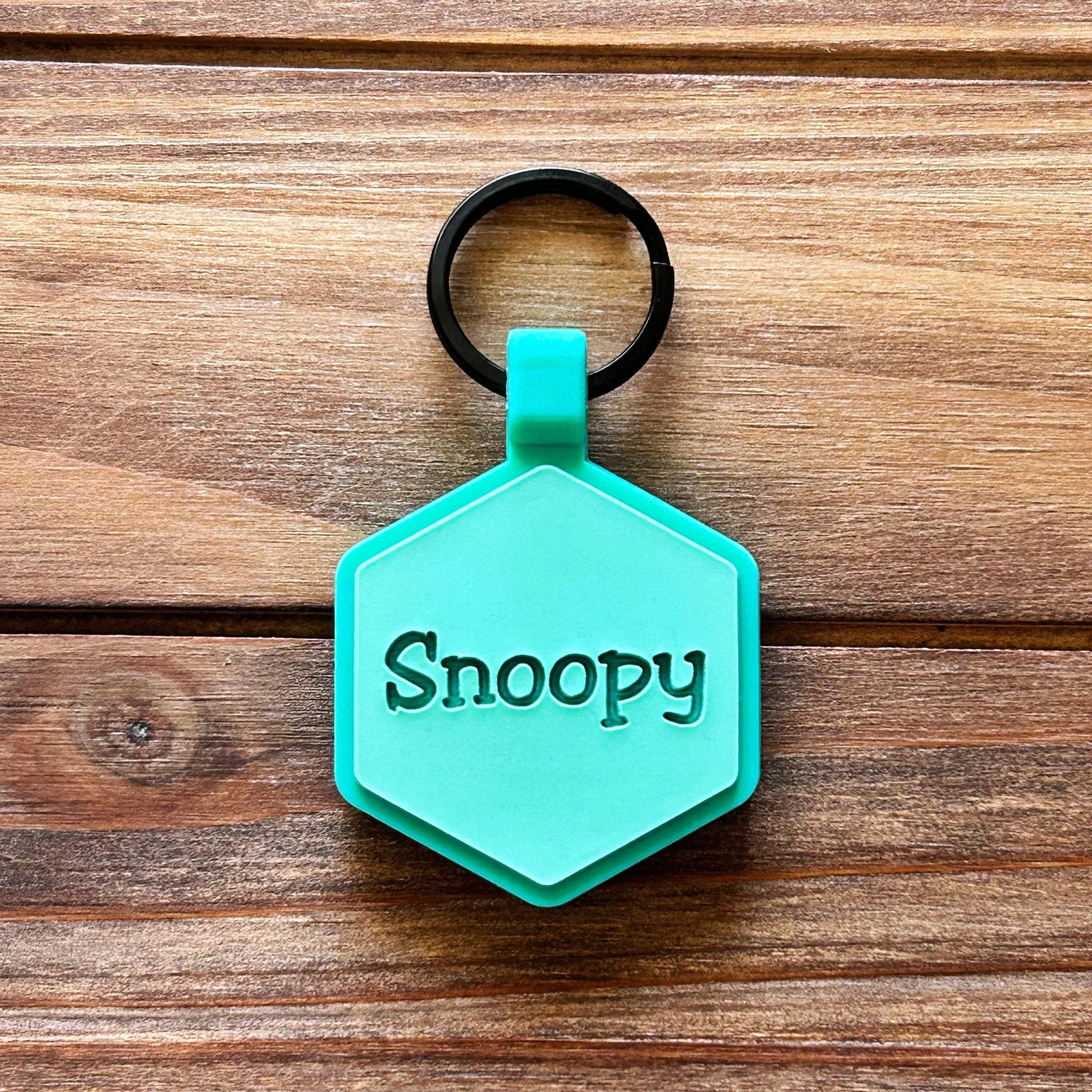 Caribbean Green Silicone ID Tag