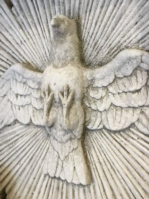 Cast Stone Dove "Holy Spirit" Religious Plaque