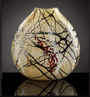 Cherry Blossom Flat Vase
