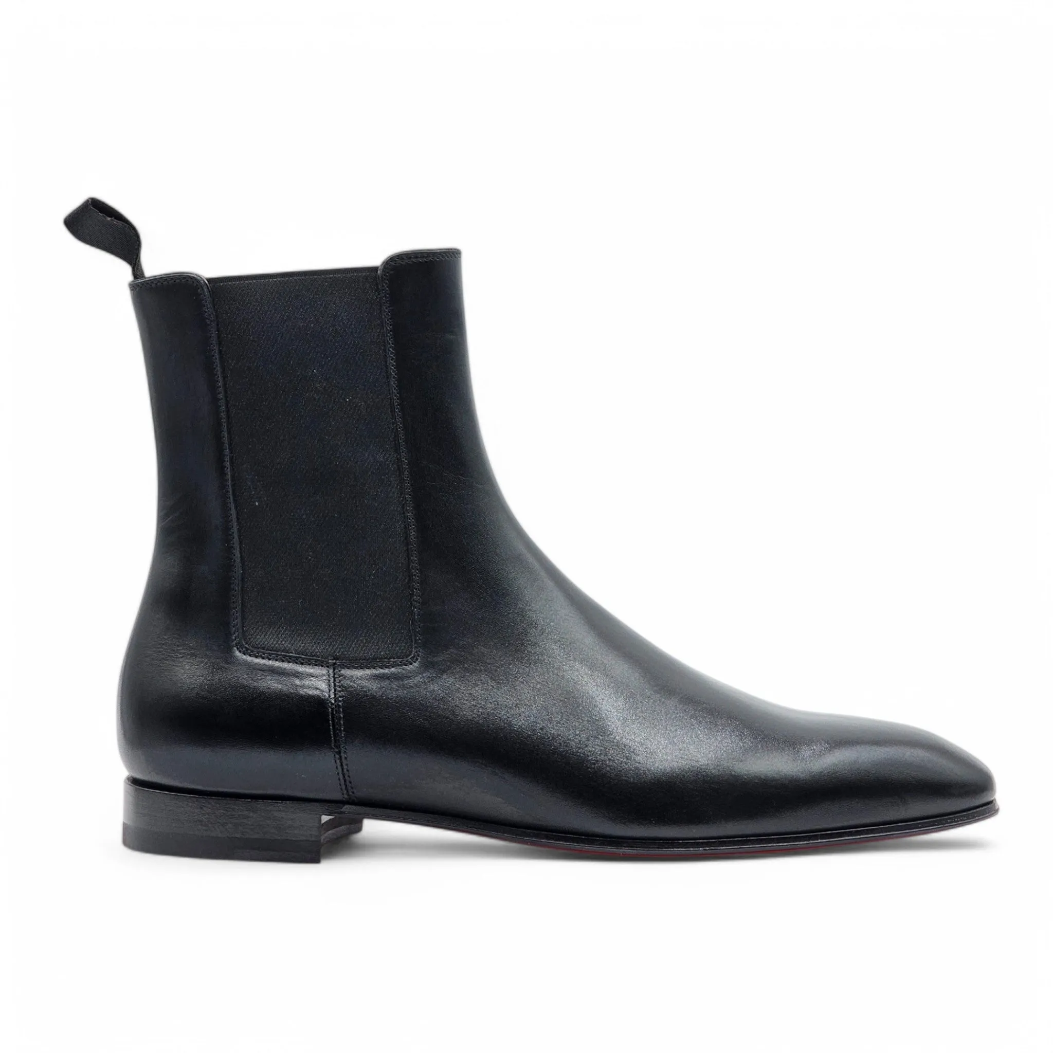 Christian Louboutin Roadie Flat Boots - Leather - Black - EU 40 / US 7