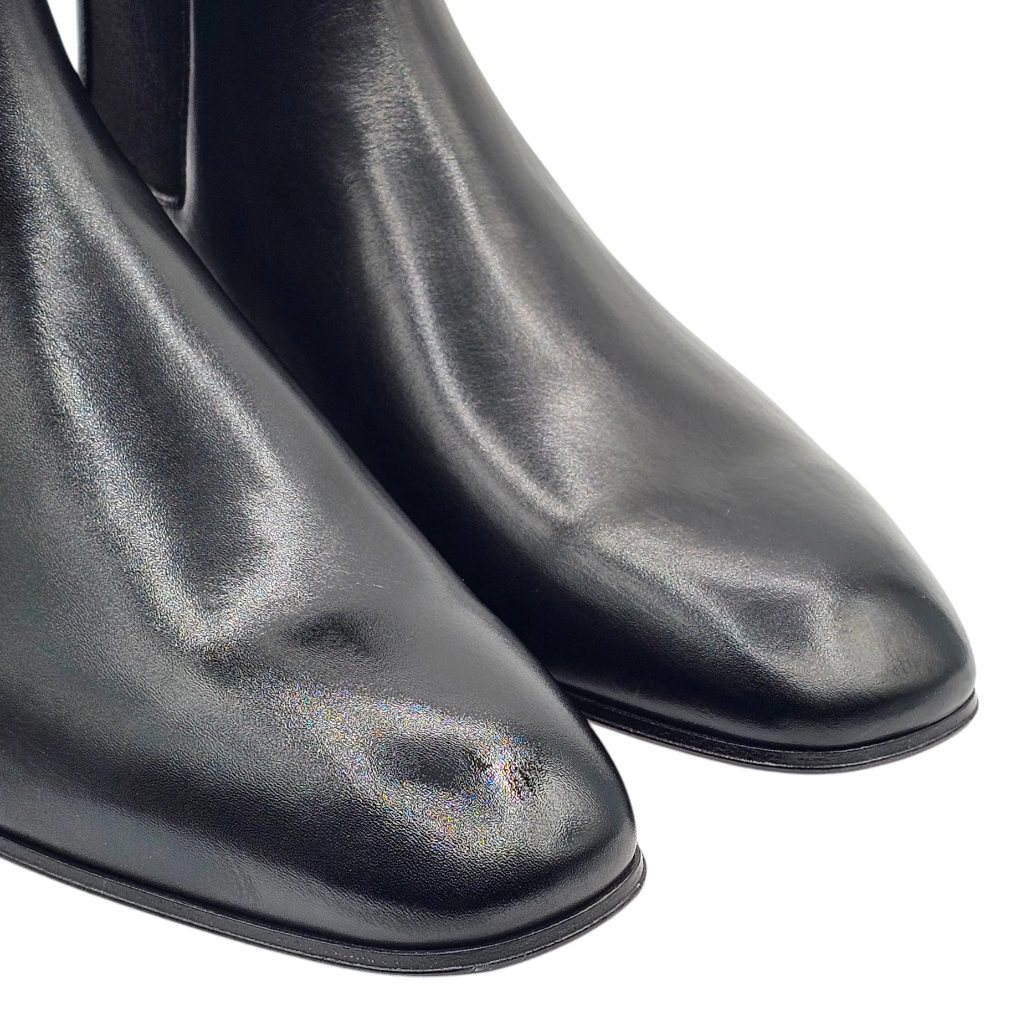 Christian Louboutin Roadie Flat Boots - Leather - Black - EU 40 / US 7