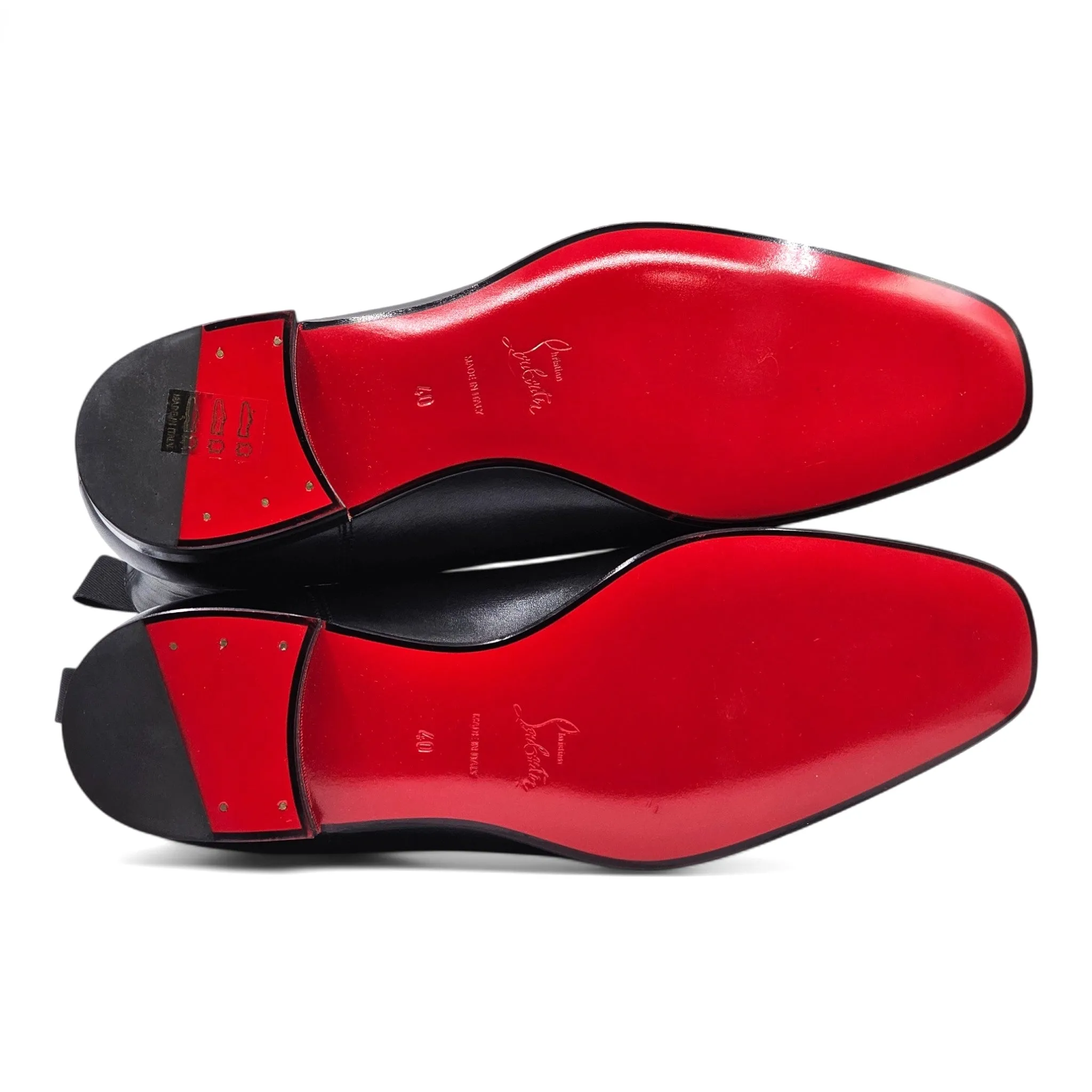 Christian Louboutin Roadie Flat Boots - Leather - Black - EU 40 / US 7