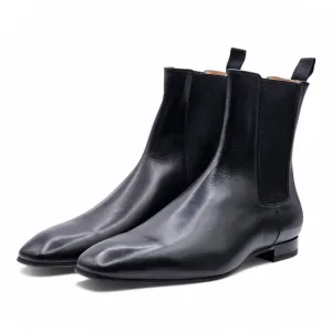 Christian Louboutin Roadie Flat Boots - Leather - Black - EU 45.5 / 12.5