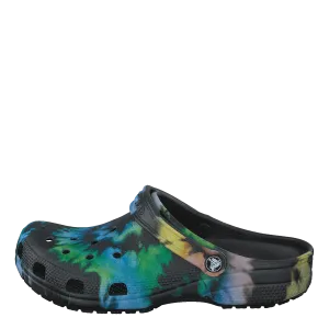 Classic Tie Dye Graphic Clog Multi Black/black