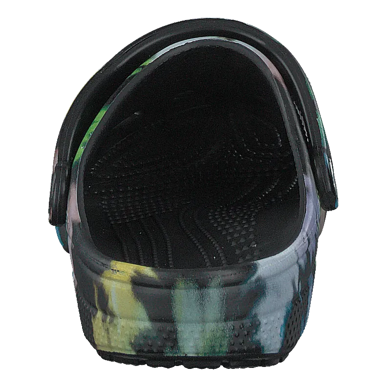 Classic Tie Dye Graphic Clog Multi Black/black