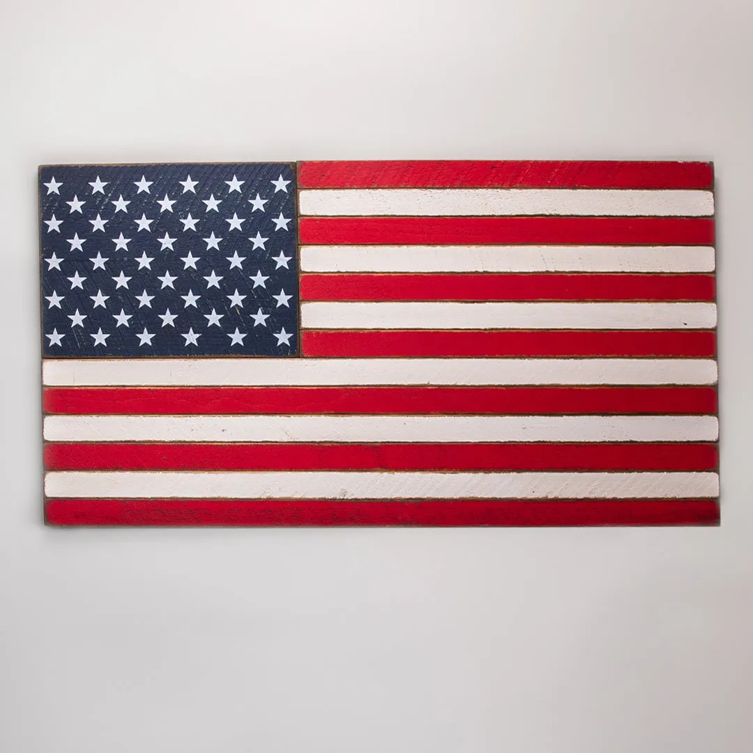 Classic Wooden American Flag
