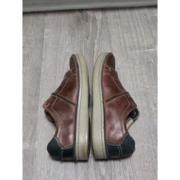 Collection by Clarks Men's Brown Leather‎ Lace Up Casual Sneaker Size 9.5M